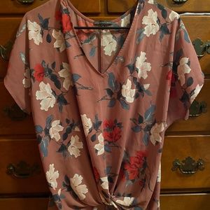 Floral knot blouse